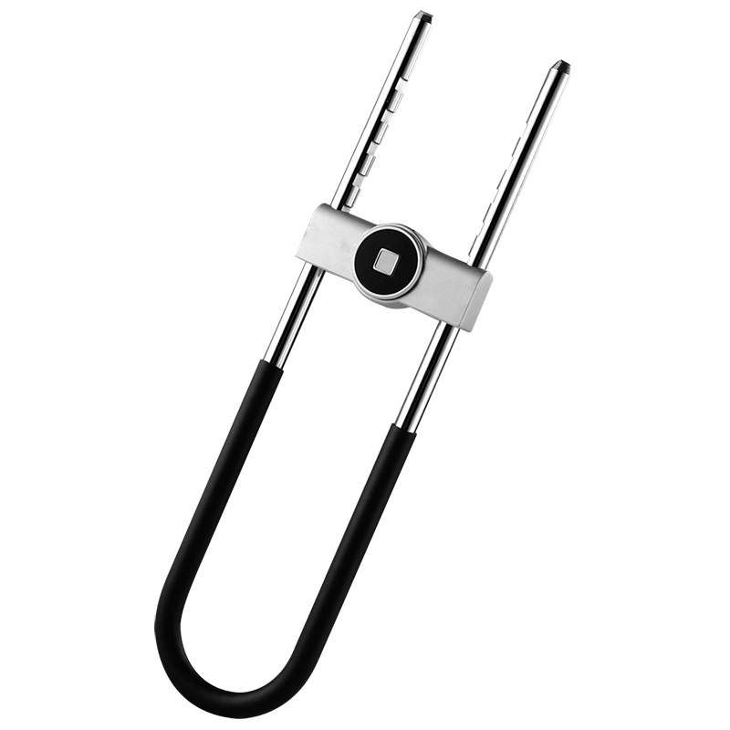 Bluetooth smart u-shaped glass door fingerprint padlock for home office warehouse store security