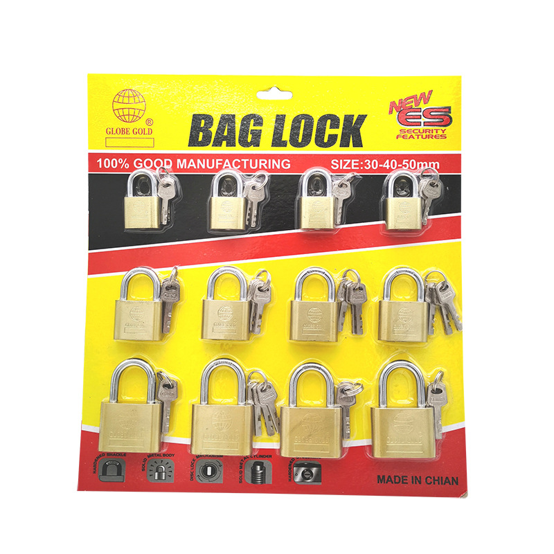 Lock Padlock Iron Padlock Earth Lock Large round Corner Lock Earth Copper Yellow Lock Copper Yellow Lock Earth Card Lock