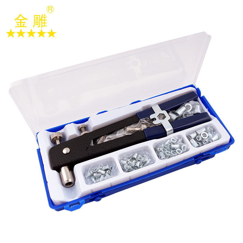 Gold Carving 86pcs Puller Gun Set Nut Package 86 Pieces Set Pull-Setter 106pcs Manual Riveter Set