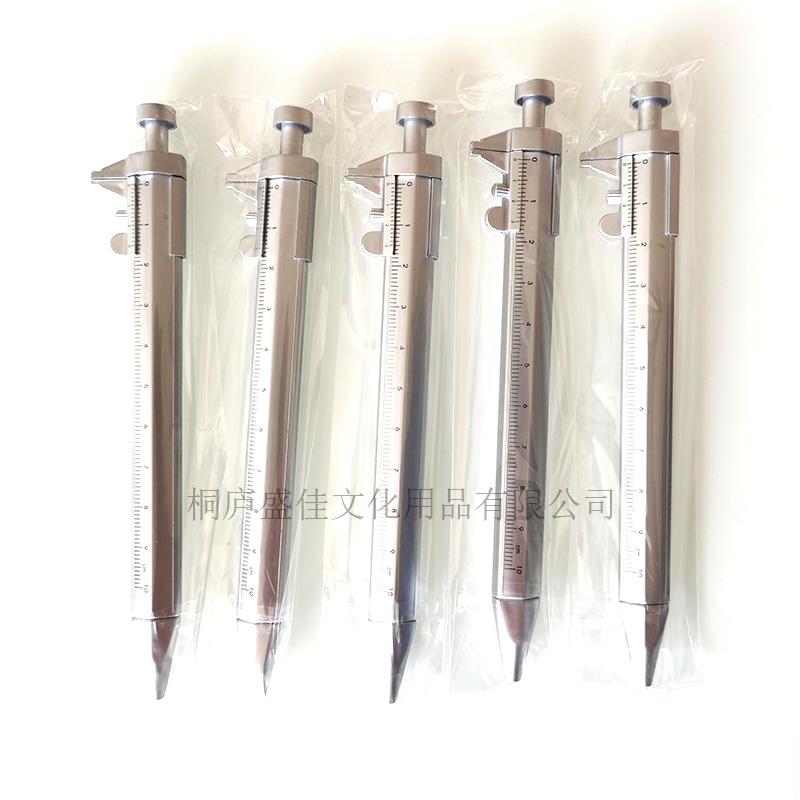 Factory in Stock Supply Vernier Caliper Shape Ballpoint Pen a Scale Brush Pupils&#039; Supplies Pen