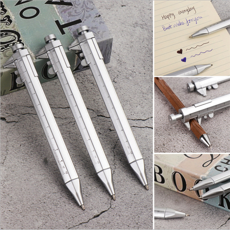 Factory in Stock Supply Vernier Caliper Shape Ballpoint Pen a Scale Brush Pupils&#039; Supplies Pen