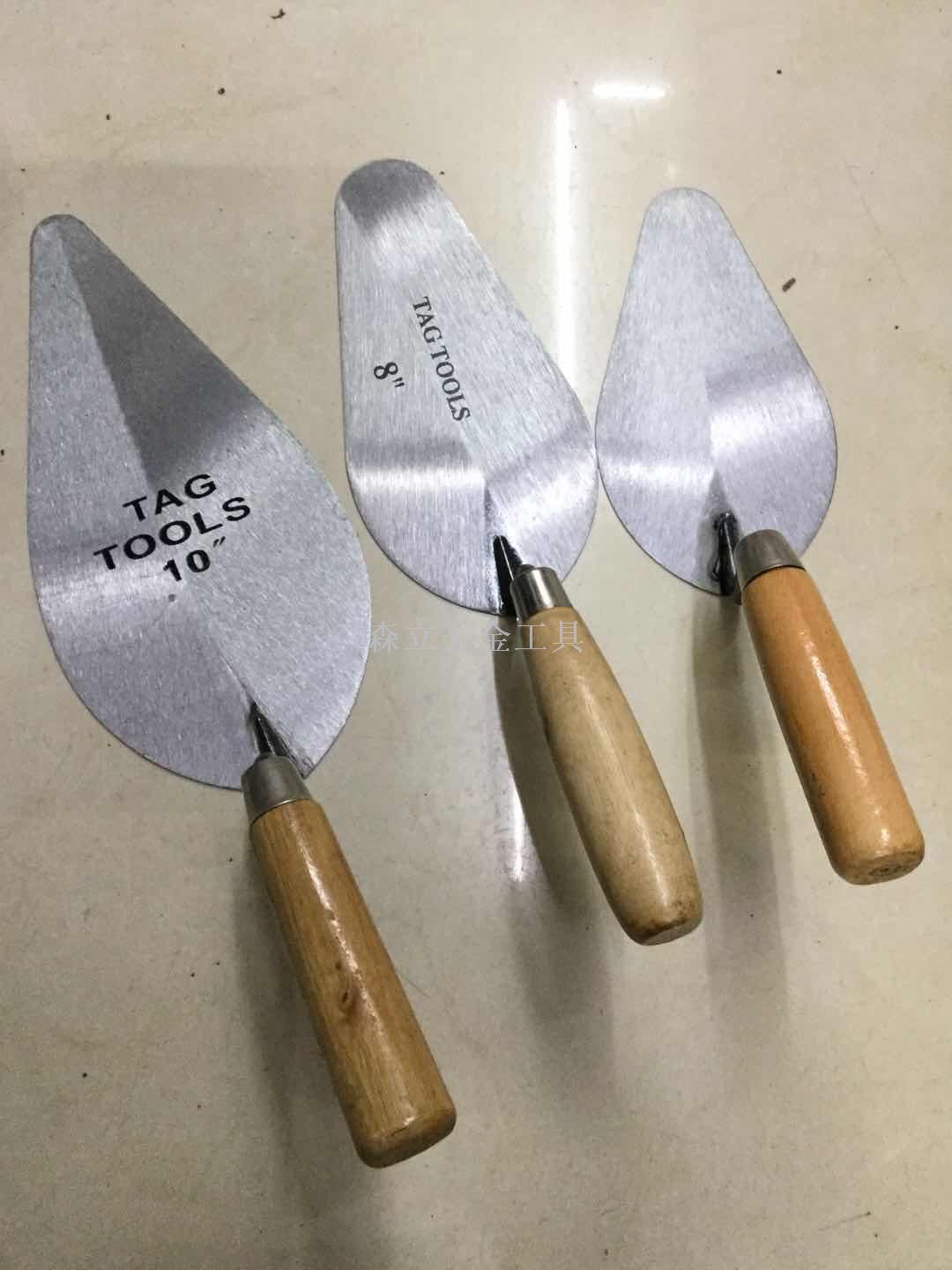 Peach Bricklaying Knife Construction Masons Tools Clay trowel Wooden Handle various Specifications Complete