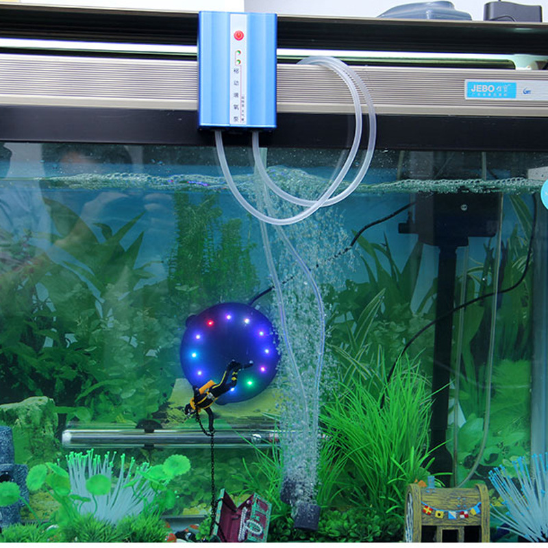 Ultra-Quiet Fish Tank Mobile Oxygen Pump Dual-Tube Charging AC/DC Dual-Use Oxygen Pump