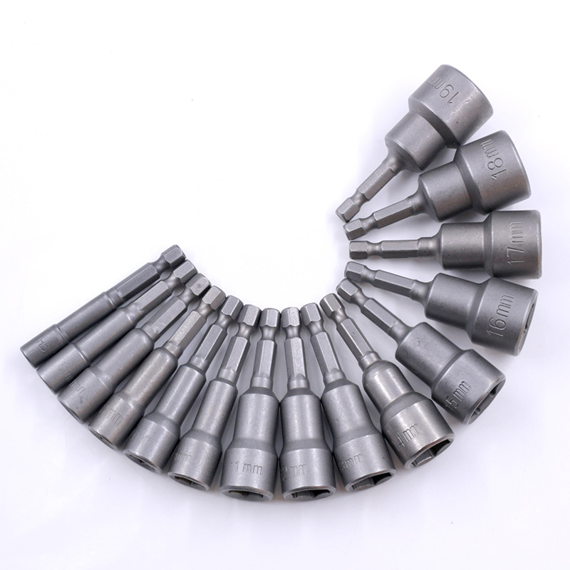1/4 Handle Hexagon Socket Air Nutsette 42-400 Long Belt Magnetic/Non-Magnetic Self-Tapping Screw Fast Pneumatic Sleeve Head