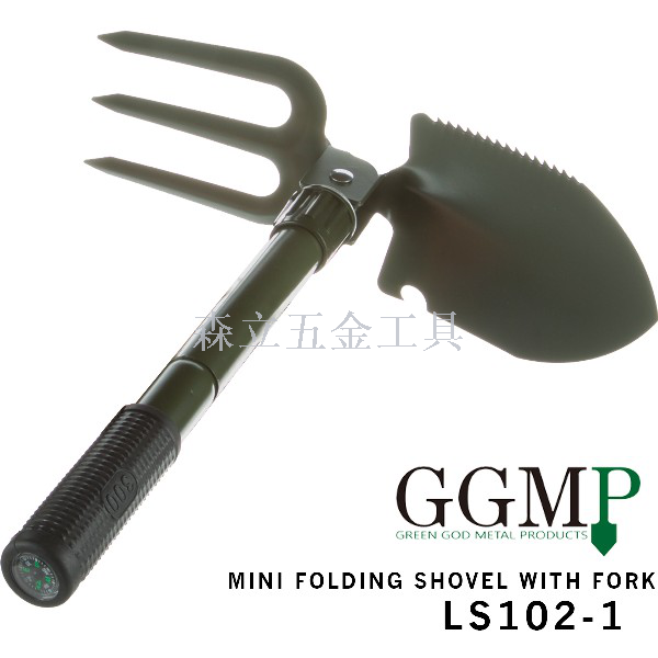 Multi purpose Hoe with Compass Green Zipper Canvas Bag Gardening Hoe Tools