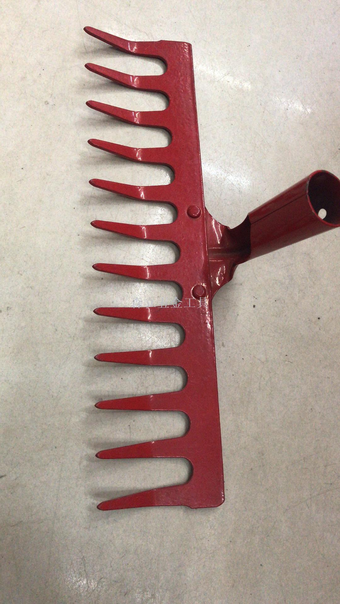 Red rake 12 teeth 14 teeth 16 teeth Welding Rivet Rake garden 