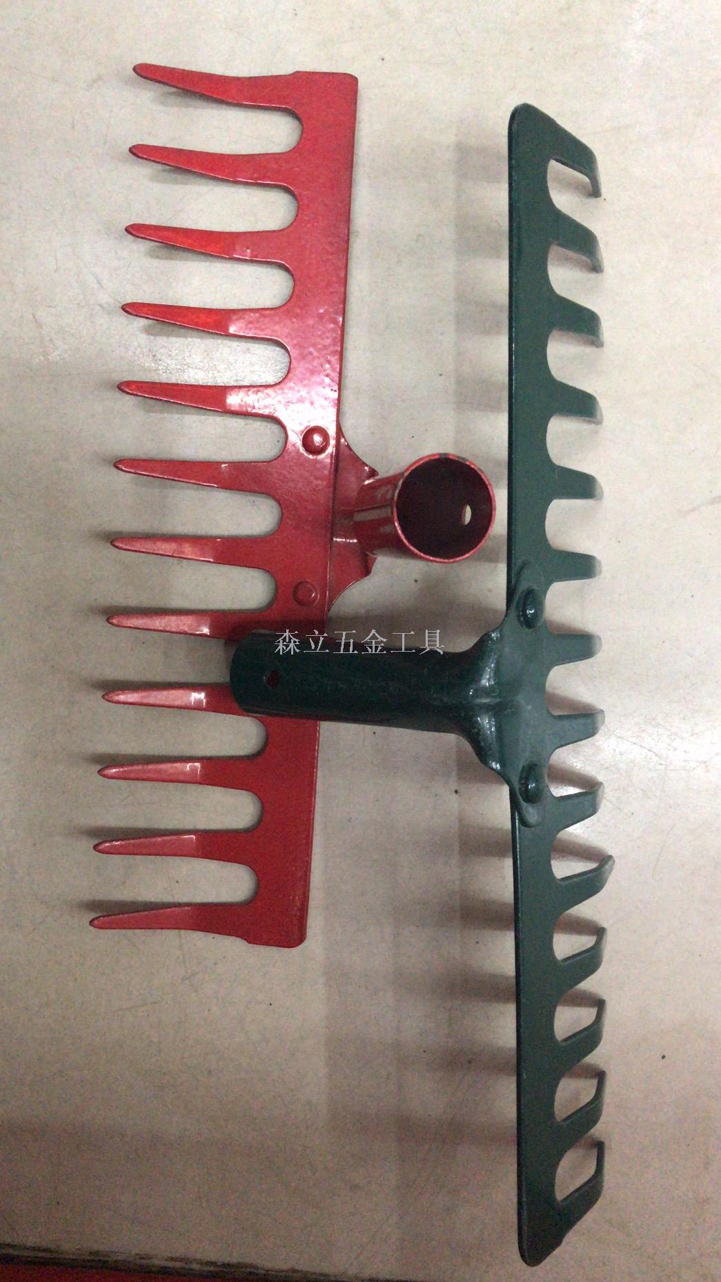Red rake 12 teeth 14 teeth 16 teeth Welding Rivet Rake garden 