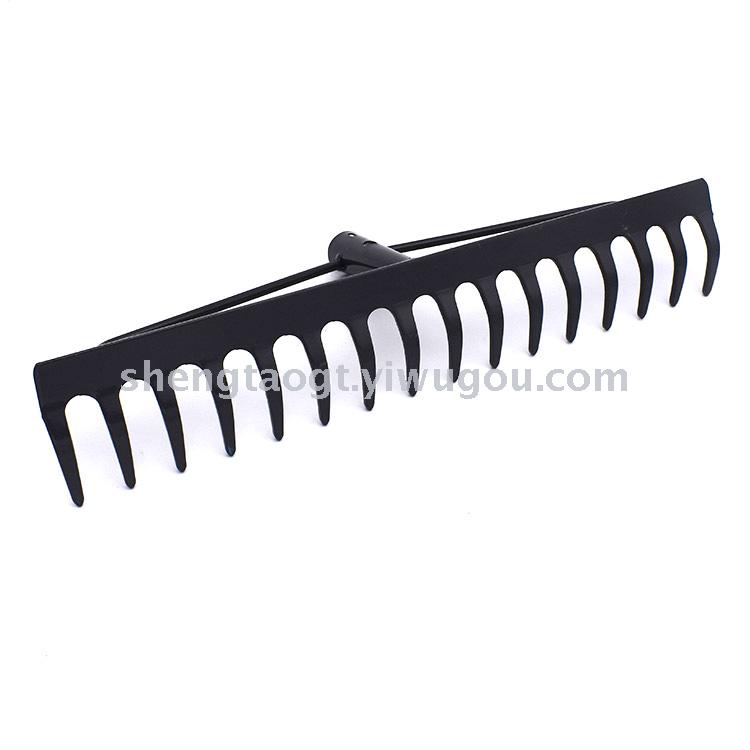 Silver gray 16-tooth flat rake multi-tooth rake 2.5 thick 3.0 thick garden harrow