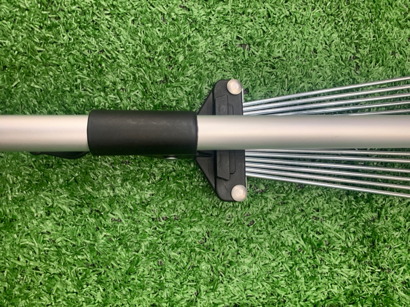 Gardening Tools Two Segments Scaling Aluminum Rake 15 Tooth Rake Grass Harrow