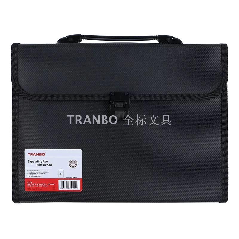 Full standard TRANBO A4 portable organ bag student paper folder file bag 13 boxes notes folder packets