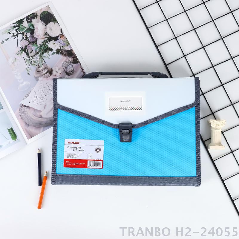 A4 Foolscap Reinforced Plastic 13 Pocket Expanding File with Handle KA12B