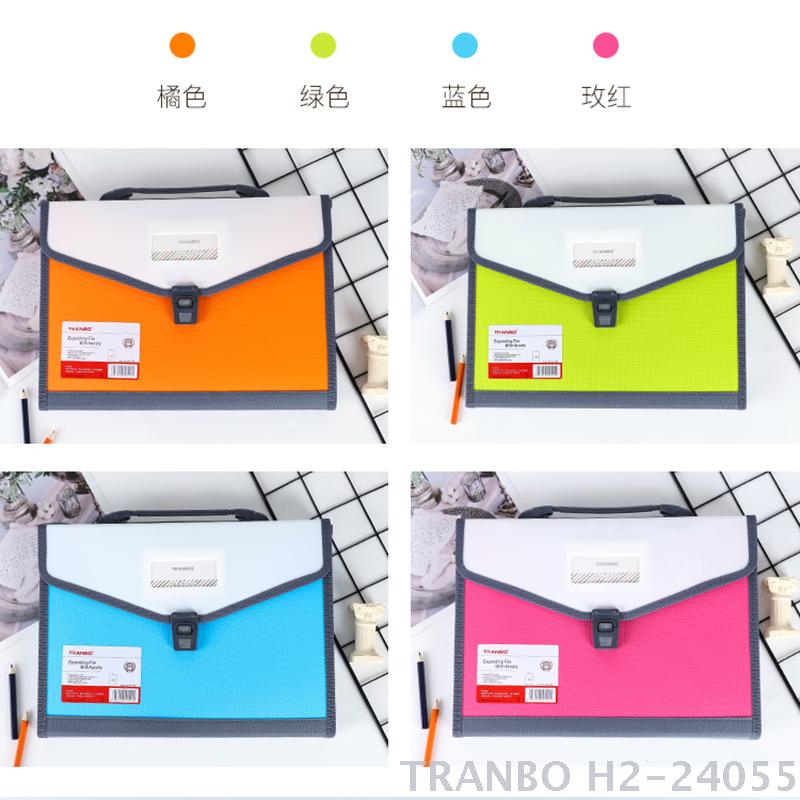 A4 Foolscap Reinforced Plastic 13 Pocket Expanding File with Handle KA12B