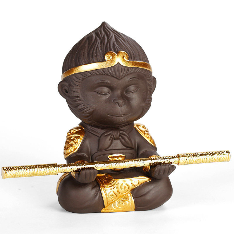 King Tea Ornaments Boutique Can Raise Great Sage Equal to Heaven Car Decoration Car Interior Monkey Tea Set Decorations