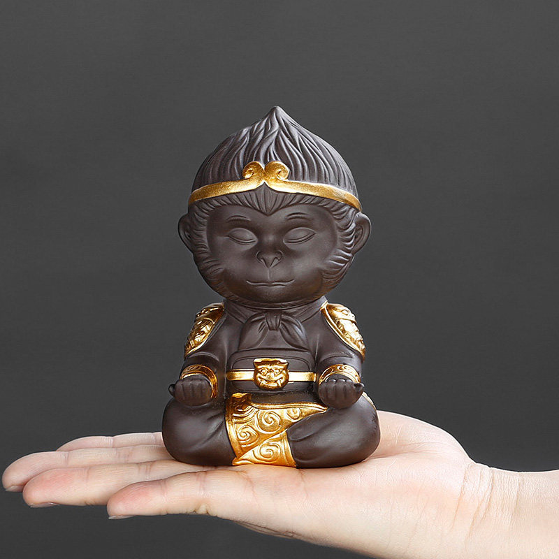 King Tea Ornaments Boutique Can Raise Great Sage Equal to Heaven Car Decoration Car Interior Monkey Tea Set Decorations