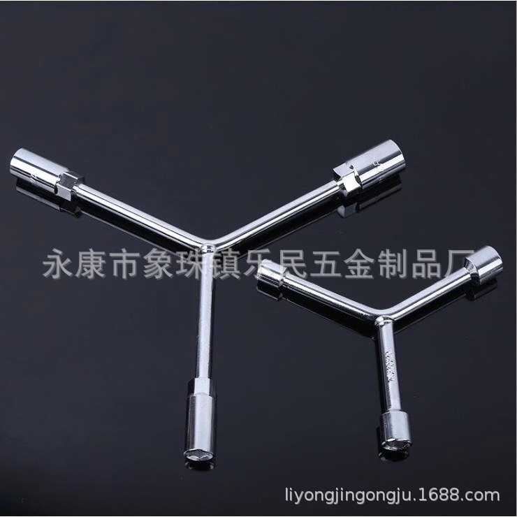 Factory Direct Supply Y-Type Socket Wrench Galvanized Three-Fork Socket Wrench Carbon Steel Refined Wholesale Monkey Spanner