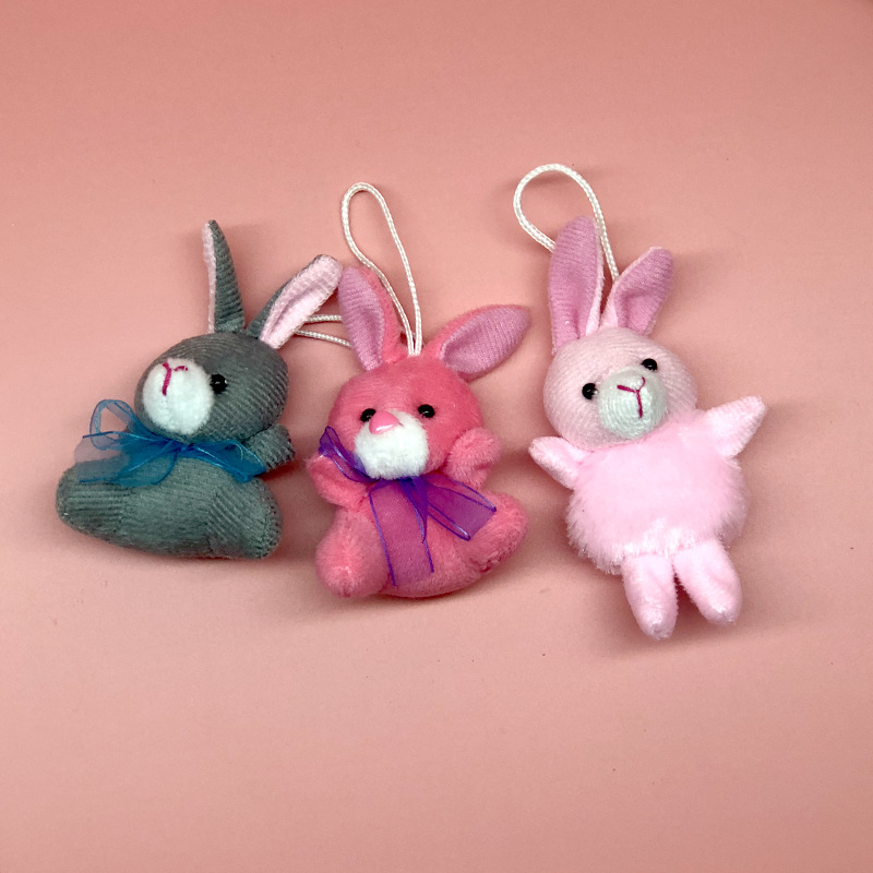Plush Animal Pendant Monkey Lion Bag Key Pendants Small Crane Machine Mini Animal Doll