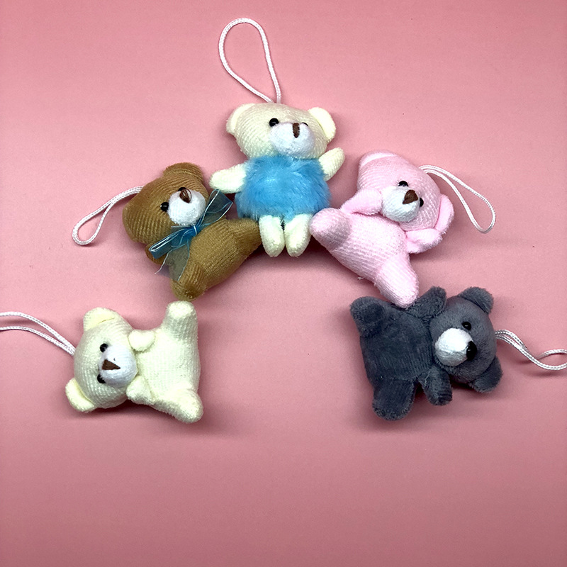Plush Animal Pendant Monkey Lion Bag Key Pendants Small Crane Machine Mini Animal Doll