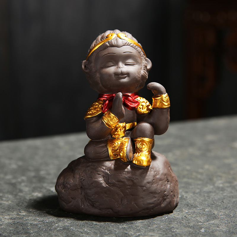 Tank Ornaments Car Ornaments Purple Sand Can Raise Tea Ornaments Tea Ceremony Accessories Fish Tank Landscaping Monkey