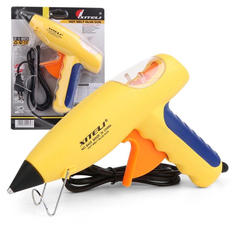 High Quality Electric Hot Melt Glue Gun 40W 60W 80W 100W Voltage 100-240V Blue Yellow White and Gray
