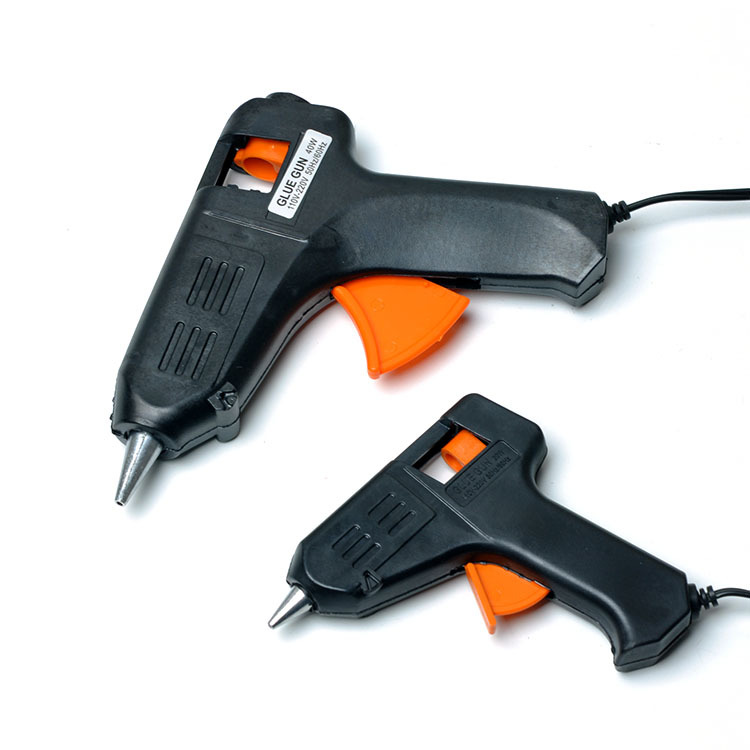 Home handmade DIY hot melt glue gun black with holder plastic gun 20W/40W mini dispenser wholesale spot