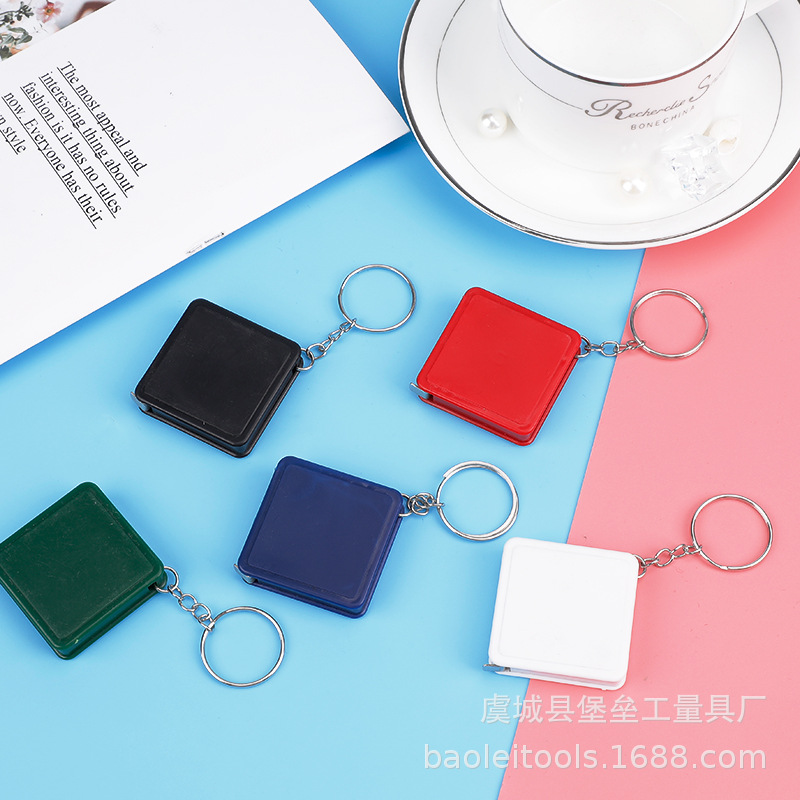 Steel TAP M Portable Mini Tape Measure Keychain Tape Small Pendant Square Tape Gift Tape