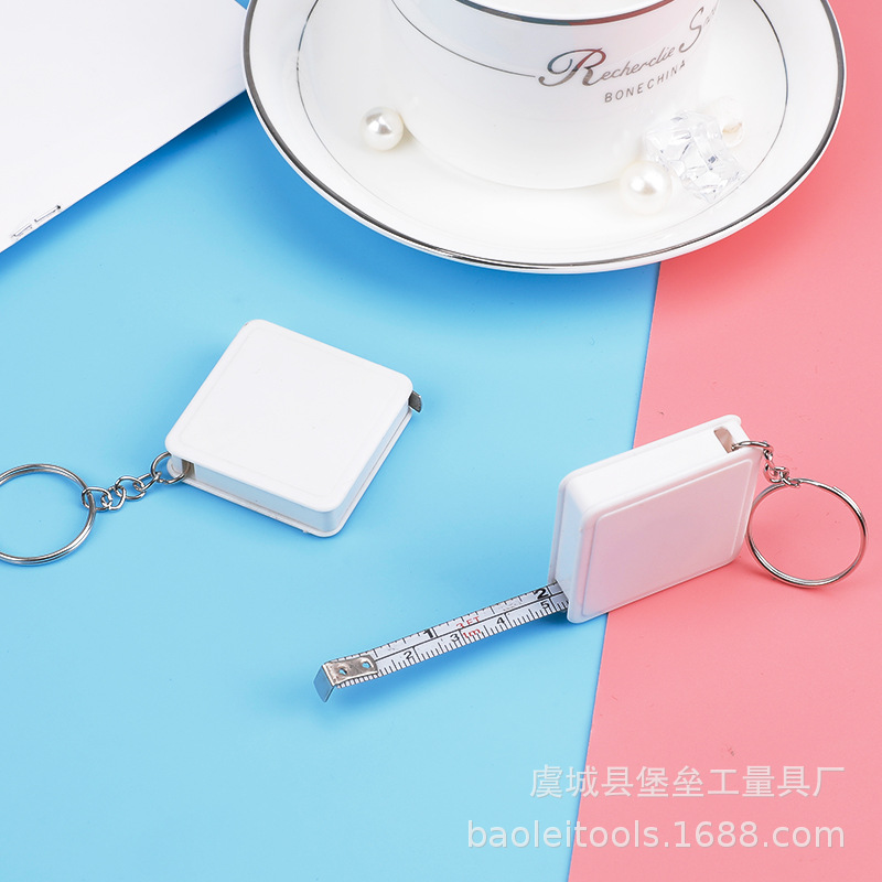 Steel TAP M Portable Mini Tape Measure Keychain Tape Small Pendant Square Tape Gift Tape