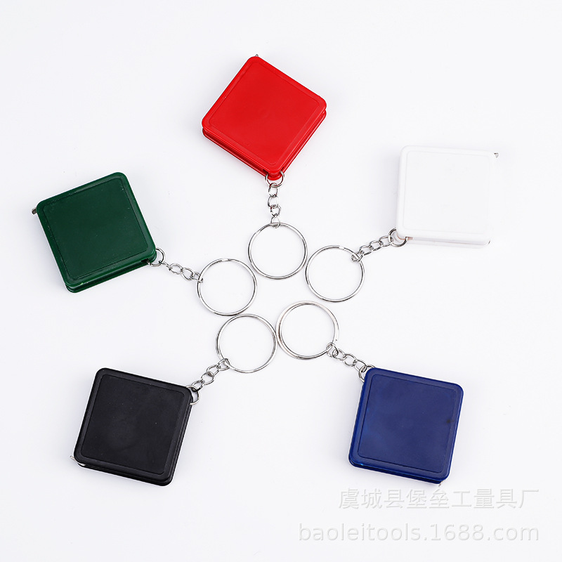 Steel TAP M Portable Mini Tape Measure Keychain Tape Small Pendant Square Tape Gift Tape