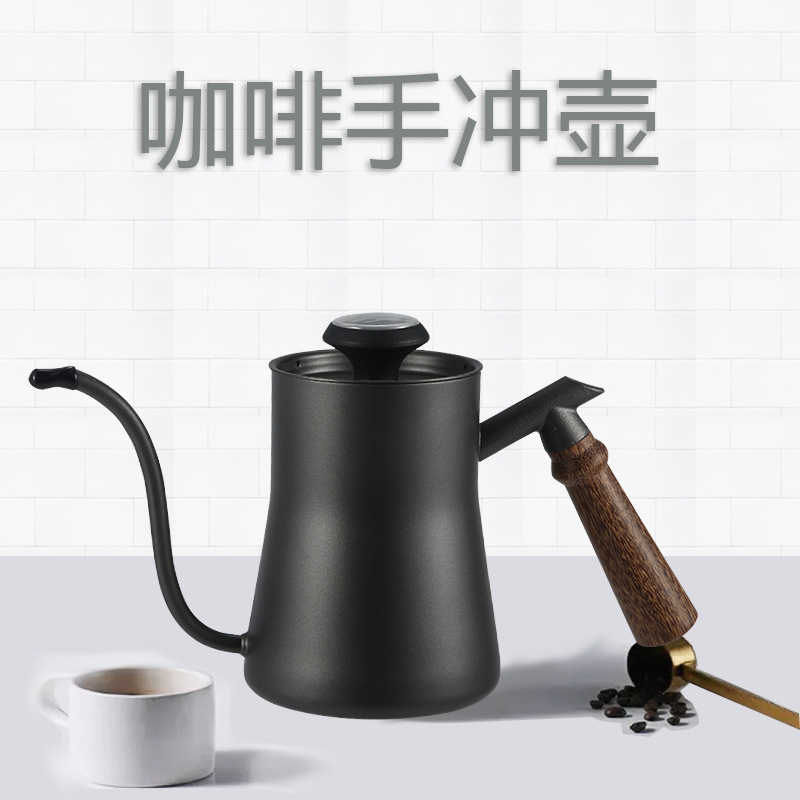 Made Coffee Maker Household Ear Pot Mini Stainless Steel Drip Type Teflon Tape Temperature Long Mouth NarrowMouth Pot