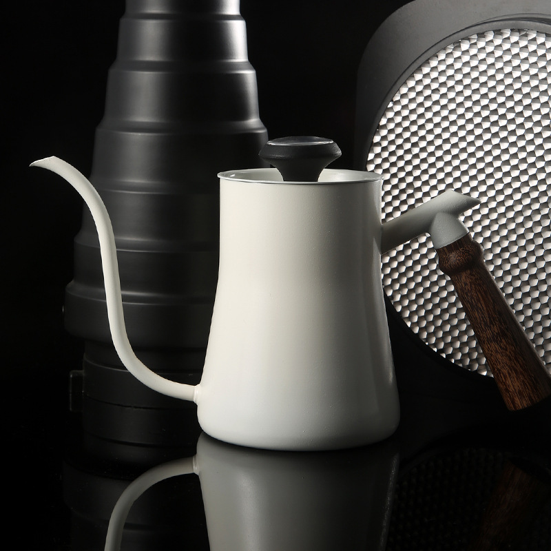 Made Coffee Maker Household Ear Pot Mini Stainless Steel Drip Type Teflon Tape Temperature Long Mouth NarrowMouth Pot