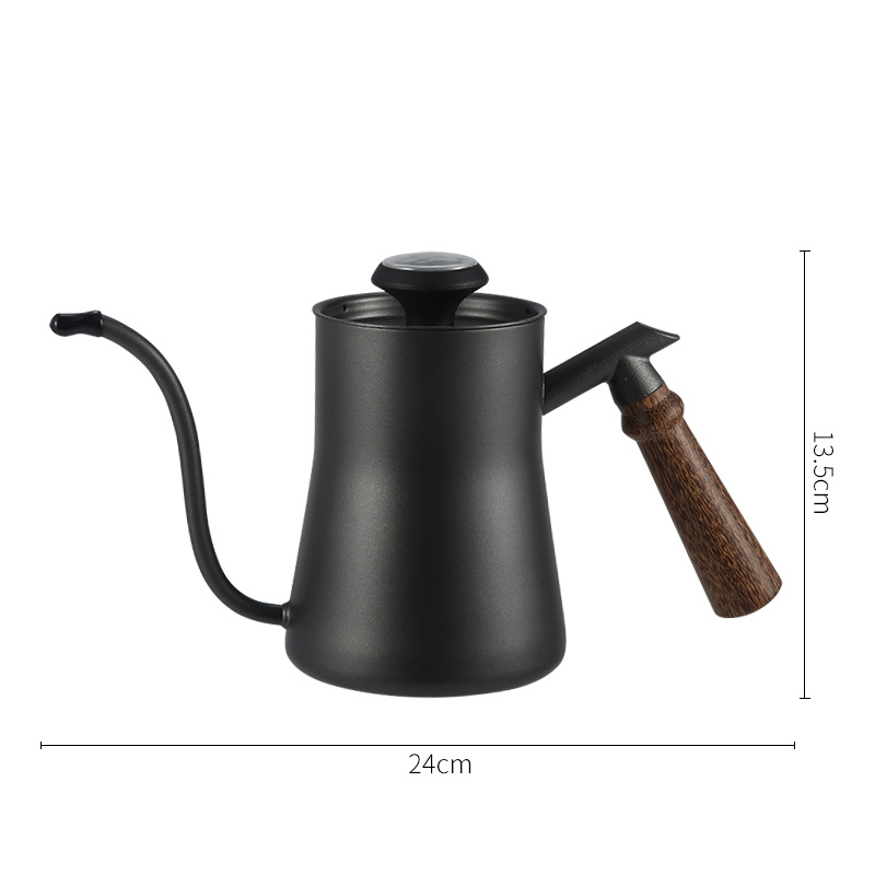 Made Coffee Maker Household Ear Pot Mini Stainless Steel Drip Type Teflon Tape Temperature Long Mouth NarrowMouth Pot