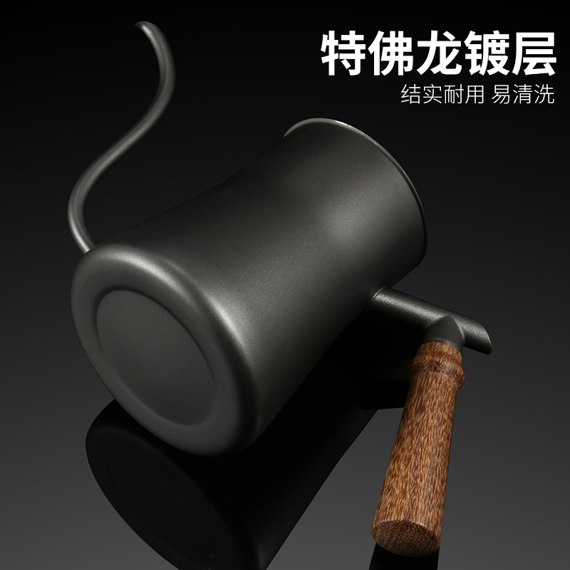 Made Coffee Maker Household Ear Pot Mini Stainless Steel Drip Type Teflon Tape Temperature Long Mouth NarrowMouth Pot