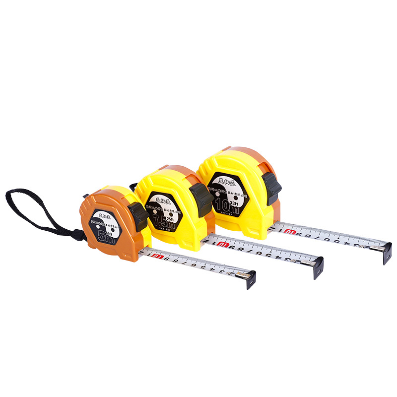 Asia Measuring Tape Thickening and Wear-Resistant Plastic Shell Steel Tap 5m10m Measuring Tool Ruler Tape Measures Frosted Tape Tape