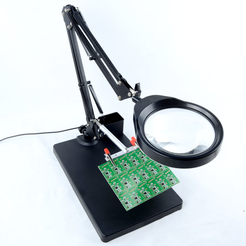 Pdok Magnifying Glass Welding Clamp Ok200 Mobile Phone Repair PCB Board Welding Fixed Fixture Aluminum Alloy Width Adjustable