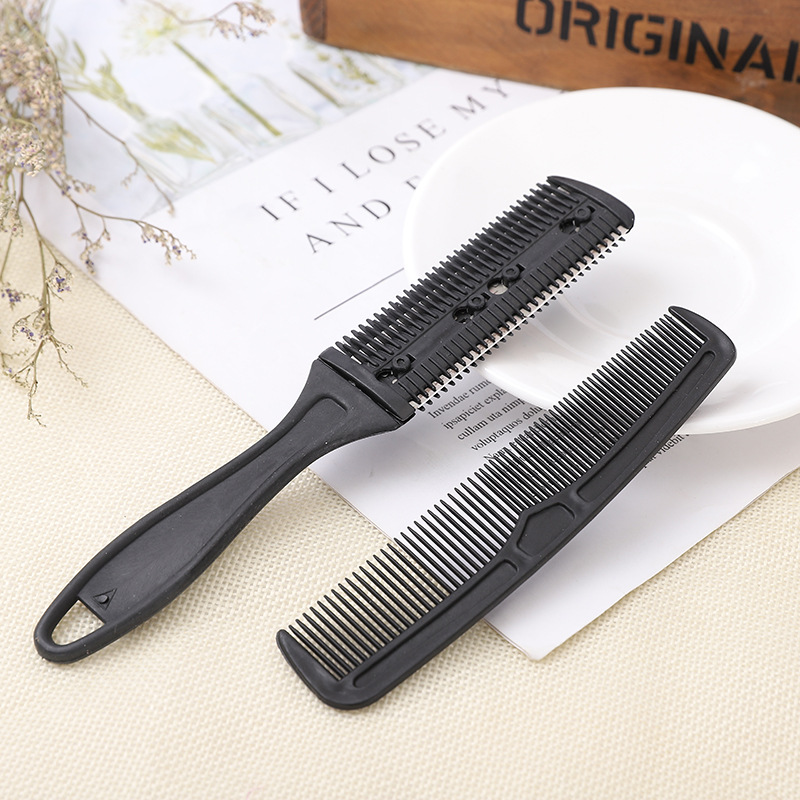 Supply two-sided knife hair cutting comb + flat comb knife head, 5 pieces of scissors set hair tools wholesale