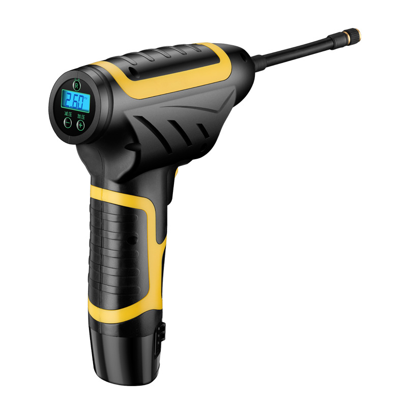 Automobile Inflator Machine Mini Handheld Tire Pump Digital Display Portable Car Wireless Air Pump with Light