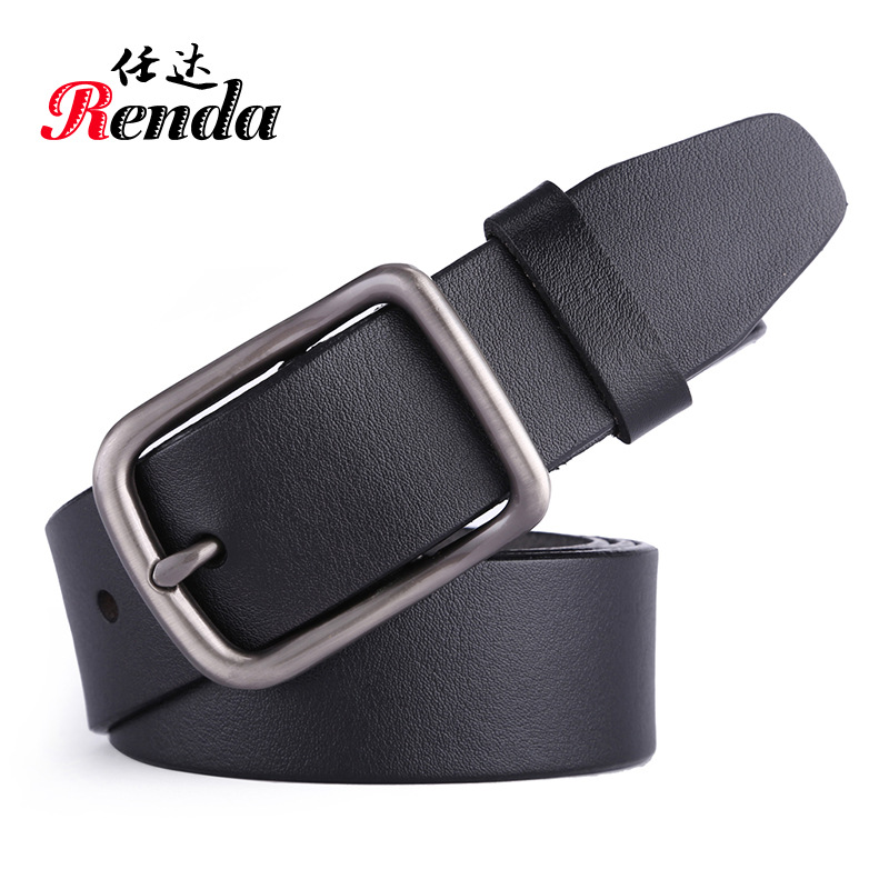 The factory sells men&#039;s new leather belt with buckles