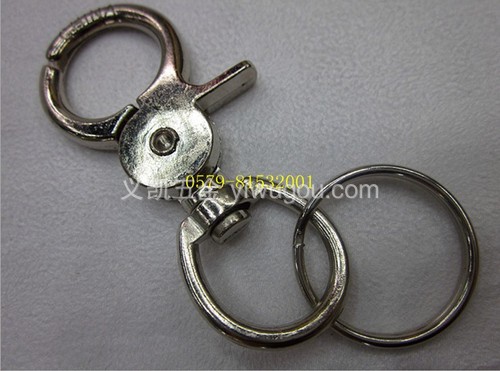168 # button zinc alloy key chain pet dog bag buckles metal keychains key chain  