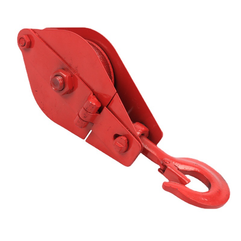 Lifting Pulley Factory Single Wheel Hook Pulley Opening Shandong Origin Supply Wholesale Bearing Shaft Sleeve Lifting Pulley