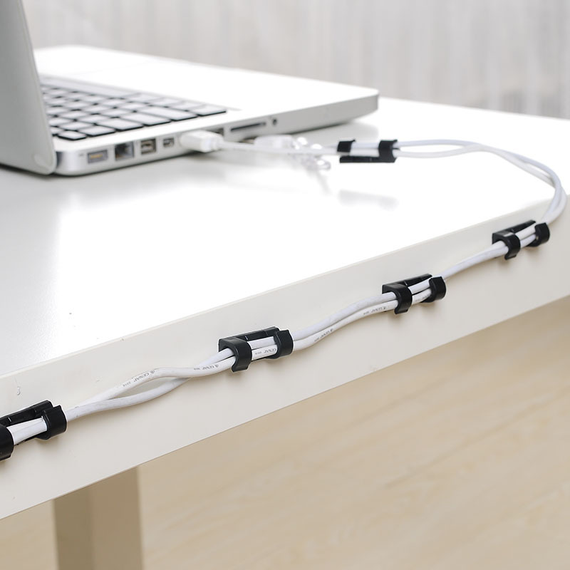 Wire Organizer Fixed Clip Cable Card Clasp Fixed Network Cable Organizing Box Data Cable Fastening Clamp 20 Pack