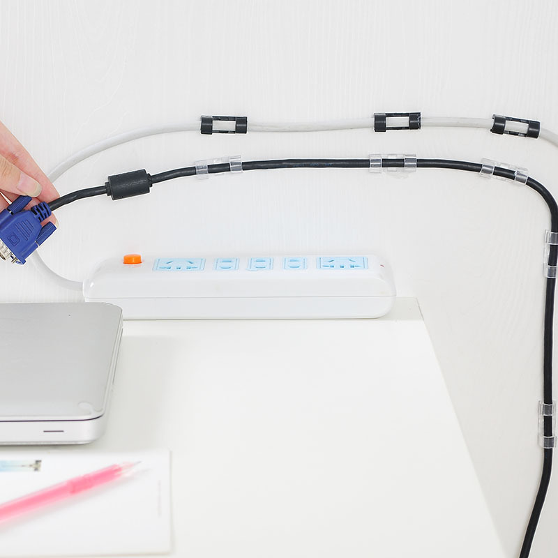 Wire Organizer Fixed Clip Cable Card Clasp Fixed Network Cable Organizing Box Data Cable Fastening Clamp 20 Pack