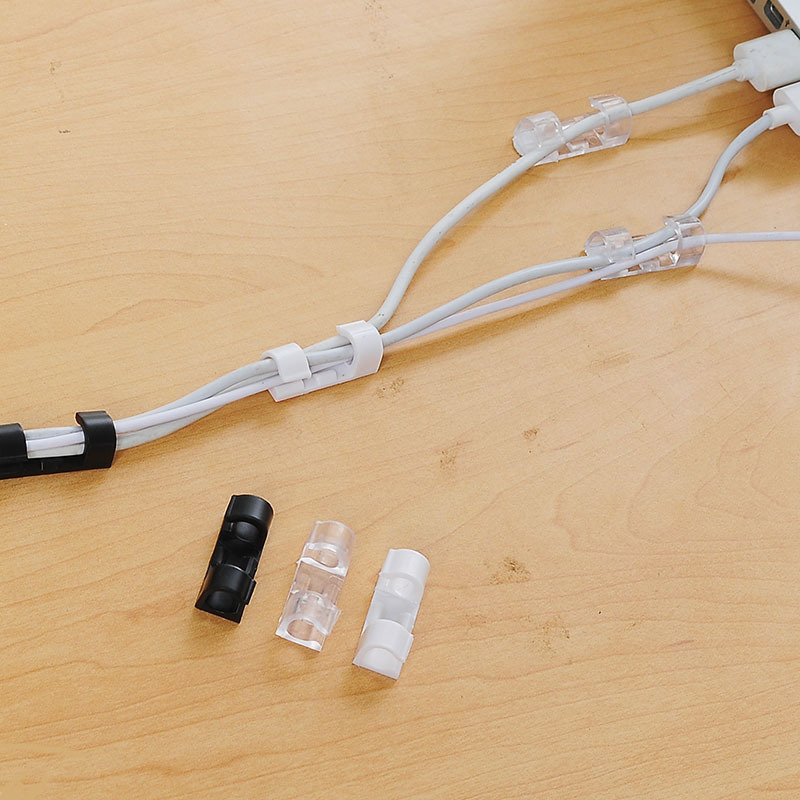 Wire Organizer Fixed Clip Cable Card Clasp Fixed Network Cable Organizing Box Data Cable Fastening Clamp 20 Pack