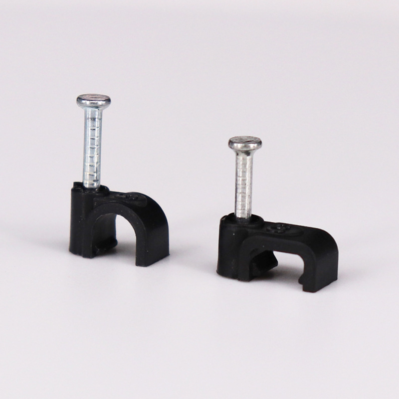 Specifications Complete Plastic Steel Nail Clamp Cable Clamp Square Cable Wire Clip for Fastening 4-25mm Cable Clip