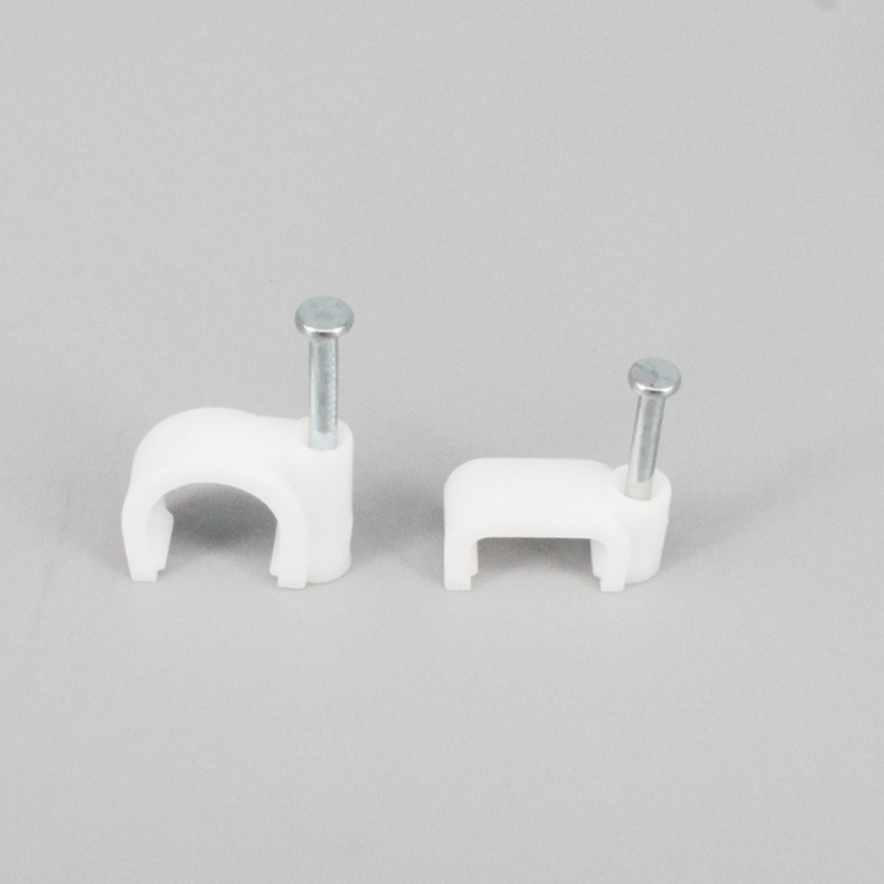 Specifications Complete Plastic Steel Nail Clamp Cable Clamp Square Cable Wire Clip for Fastening 4-25mm Cable Clip