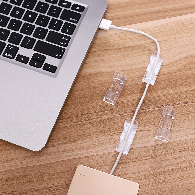 Large Model Wire Organizer 16-Piece Fixing Clip Cable Clamp Network Cable Storage Organizing Box Universal Inner Diameter 1cm