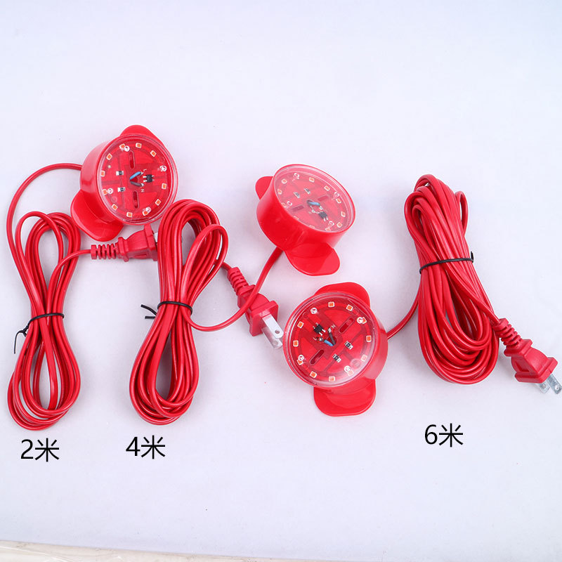 New Year Lantern LED Bulb Lantern Mate Wholesale Luminous Red Lantern Lamp Holder Socket Power Cord 2 M LED
