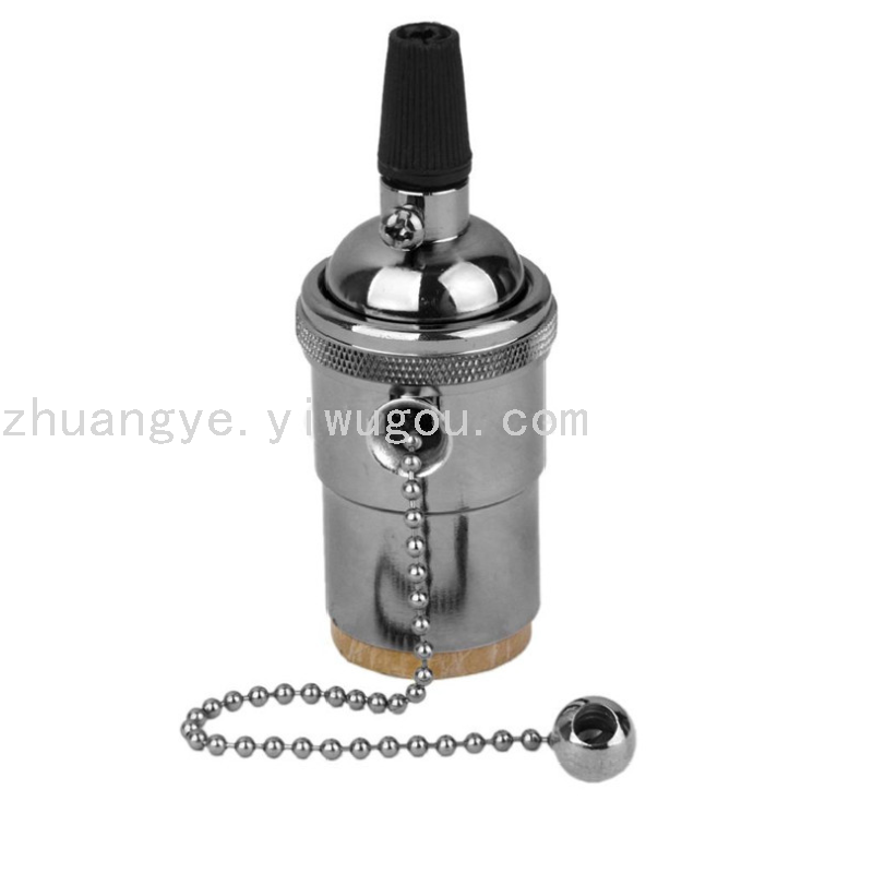 Edison Vintage Bulb holder American Standard E27 Large Screw Aluminum Car Parts Ceramic Hanging Line Lamp