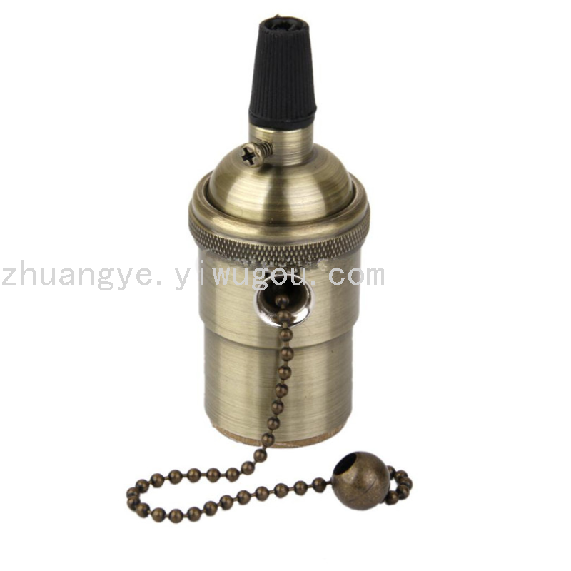 Edison Vintage Bulb holder American Standard E27 Large Screw Aluminum Car Parts Ceramic Hanging Line Lamp