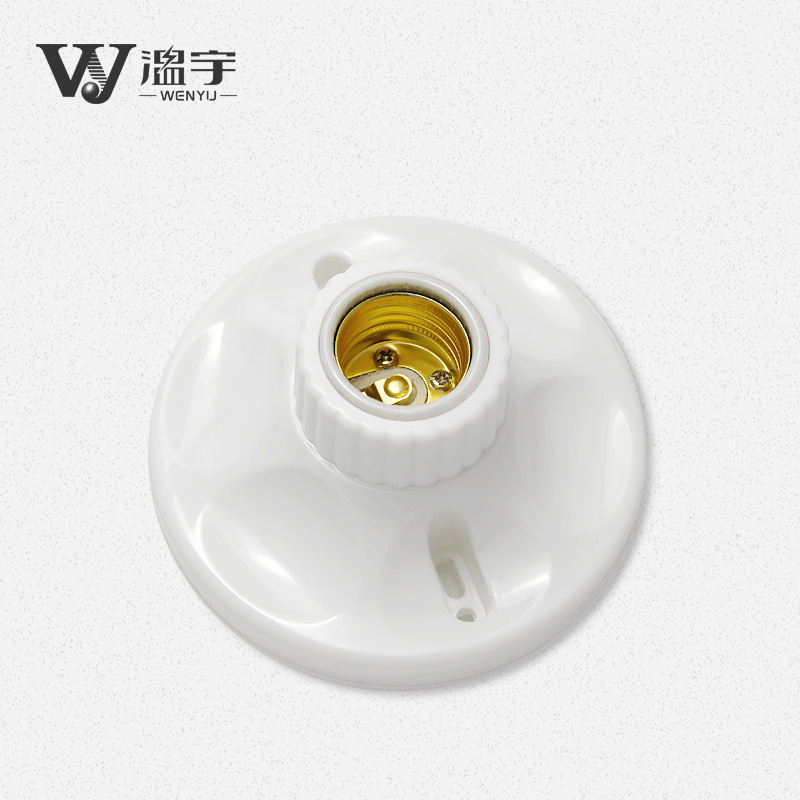 Supply Surface Mounted Bulb Base E27 Screw Ceramic Plastic Engineering Lamp Holder ABS Spiral Lamp Holder Bulb Holder