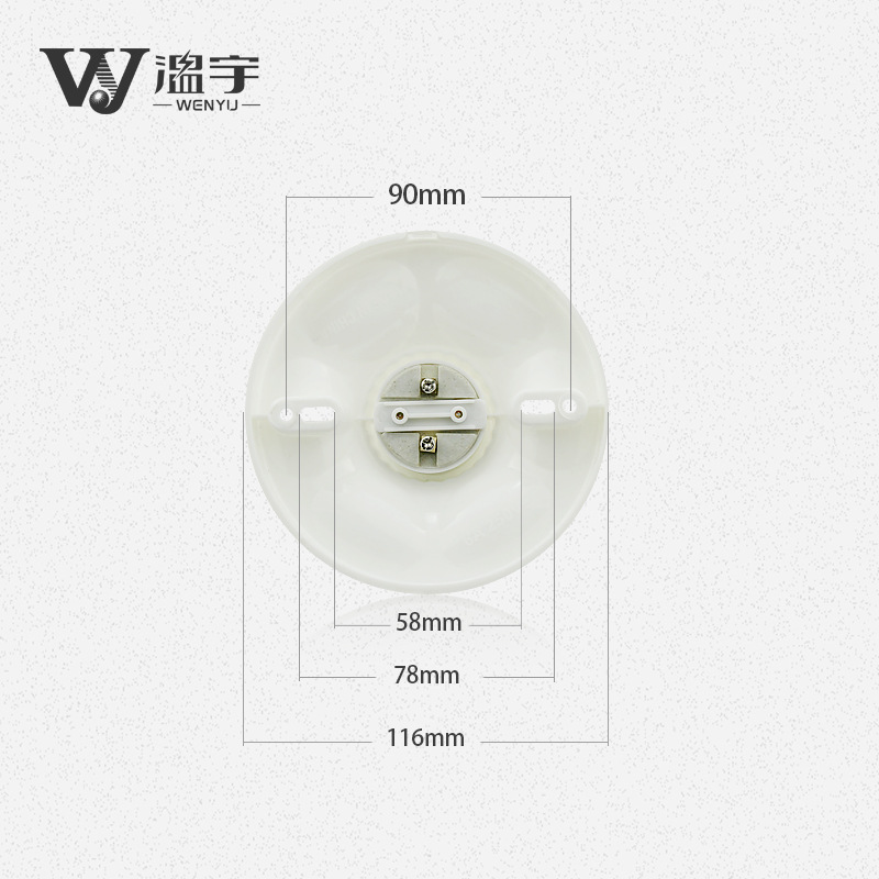 Supply Surface Mounted Bulb Base E27 Screw Ceramic Plastic Engineering Lamp Holder ABS Spiral Lamp Holder Bulb Holder