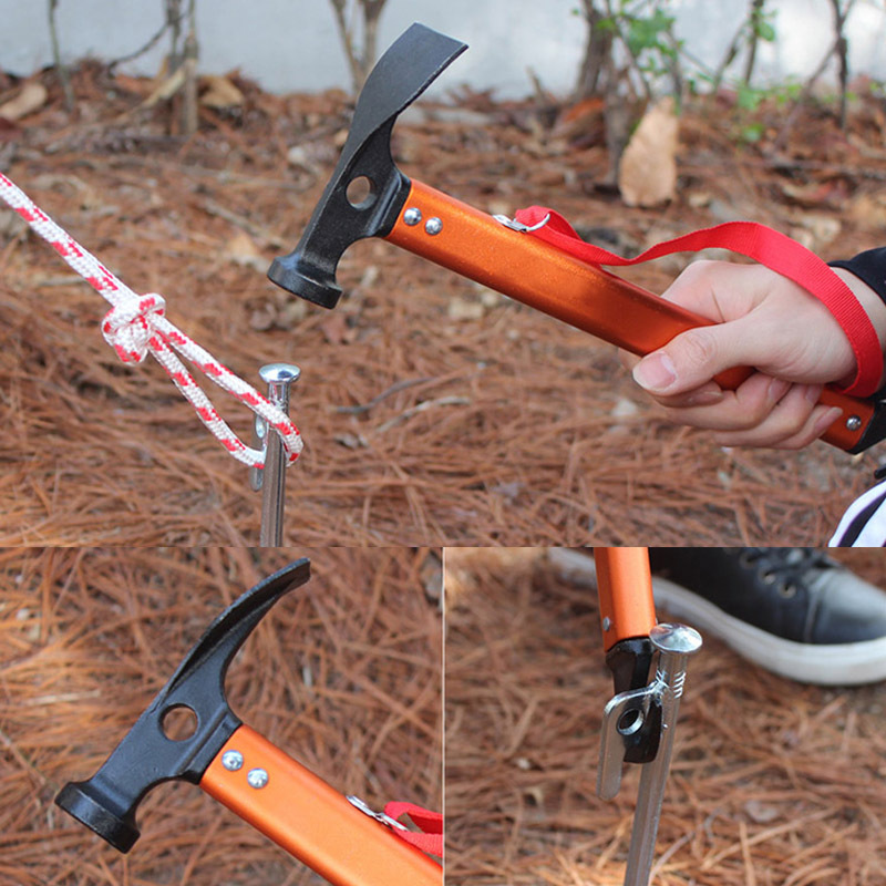 Camping Hammer Korean Tent Hammer Cast Iron Hammer UltraLight Aluminum Alloy Portable Hammer Claw Hammer Camping Tools